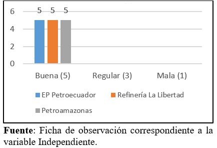 Variable Gestión estratégica. Indicador: Gestión riesgo