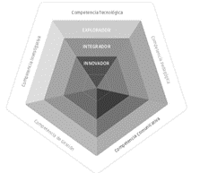 Pentágono de competencias TIC