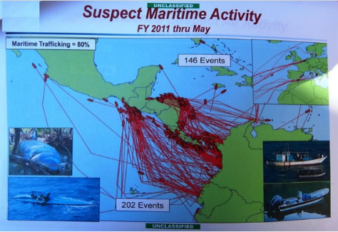 Figura 6. Desplazamiento de rutas de narcotráfico por el Pacífico de Sudamérica
