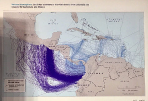 Figura 6. Desplazamiento de rutas de narcotráfico por el Pacífico de Sudamérica