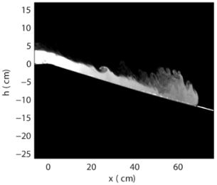 Imagen instantánea obtenida de los experimentos con tinta