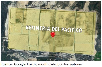 Vista aérea del terreno de la Refinería del Pacífico “Eloy Alfaro”.